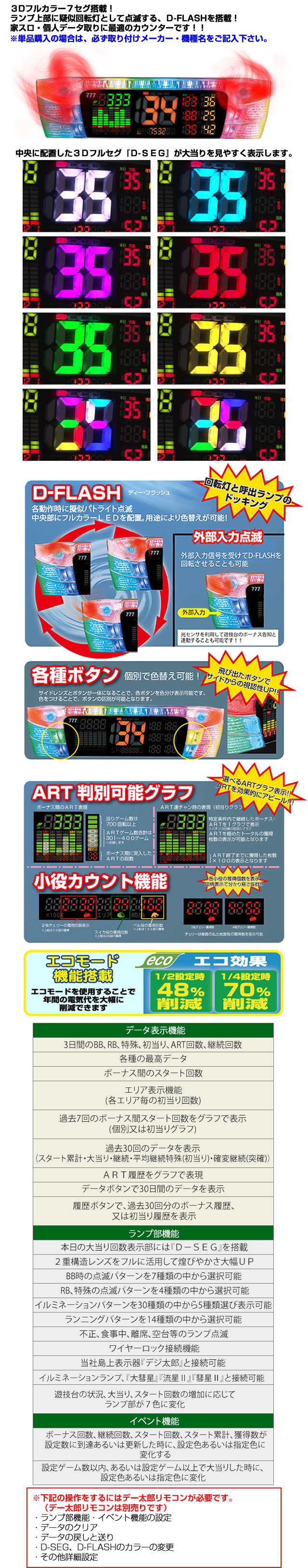中古】デー太郎ランプLeon【レオン】 【ART機能・3Dフルカラー7