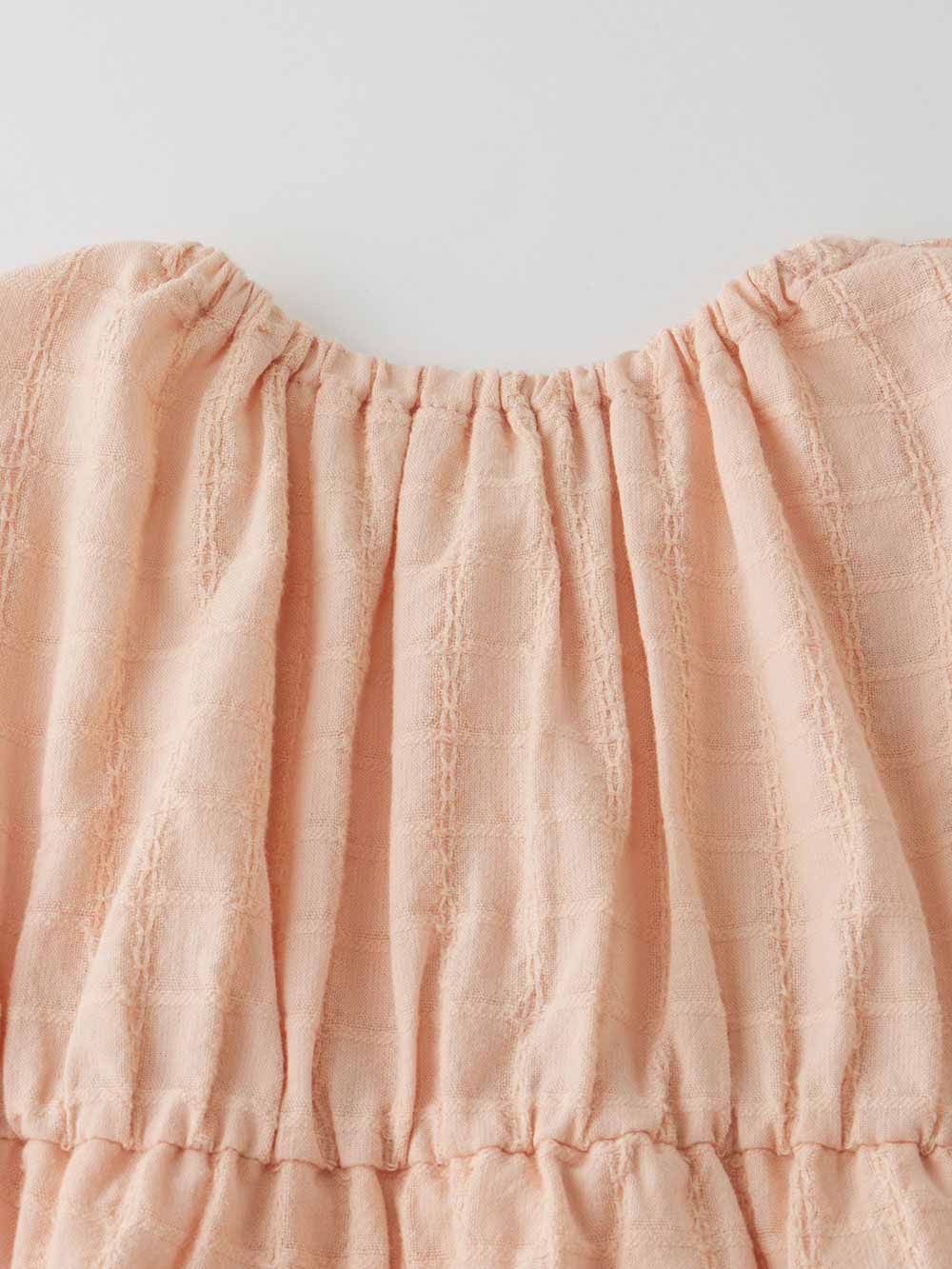 SERAPH】ドビーチェックお花刺繍ロンパース | ロンパース