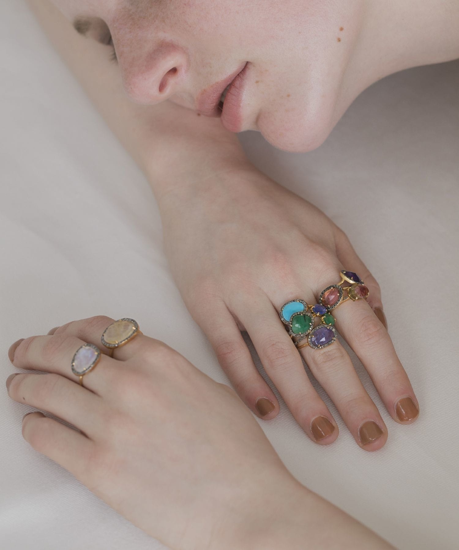 elafonisi] turquoise pave diamonds ring｜ARTIDA OUD（アルティーダ