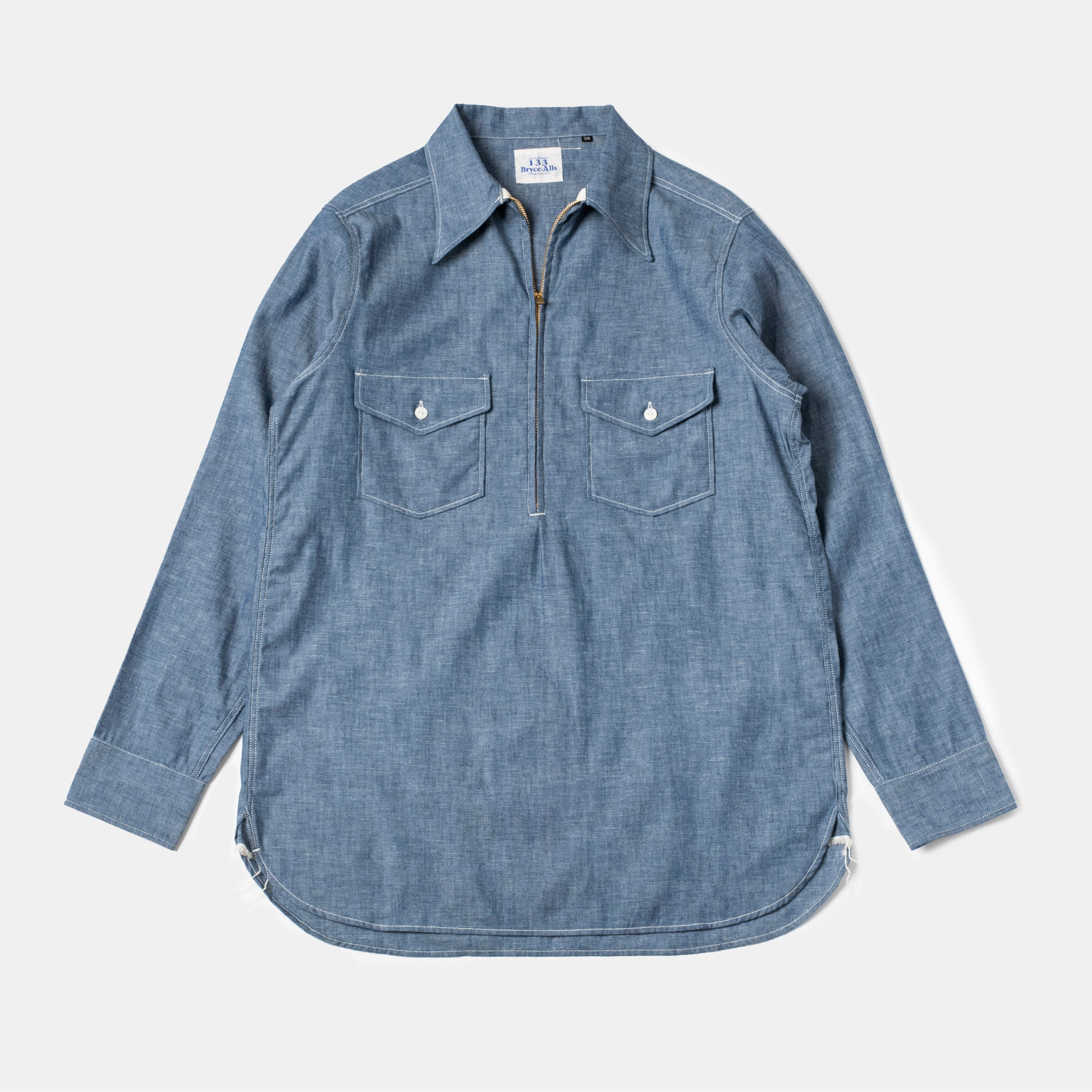 Half-zip Shirt Chambray – Bryceland's