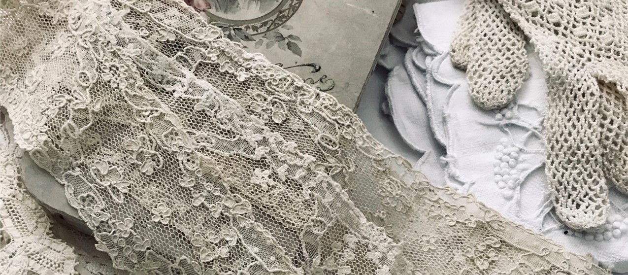 パリ発送】E1184 フランスアンティーク洗礼式用ベビードレス