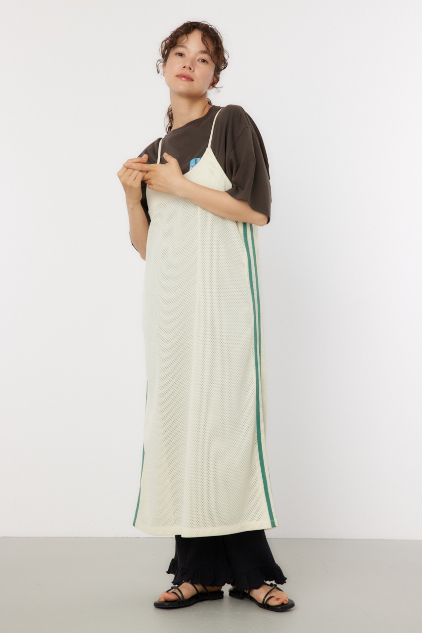 RODEO CROWNS WIDE BOWL | メッシュ切り替えラインキャミワンピース