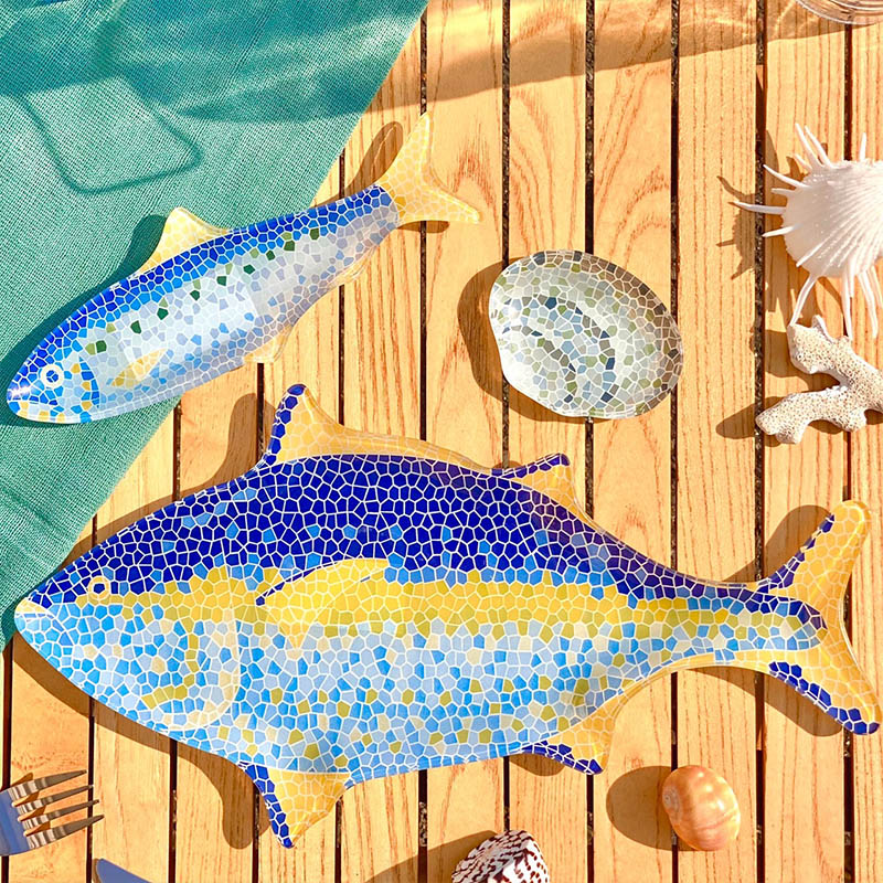 DULTON ONLINE SHOP | GLASS FISHERY PLATE SARDINE(SARDINE