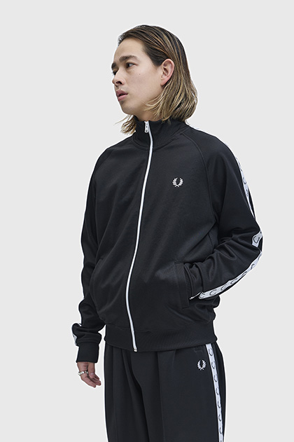 Taped Track Jacket(S 198：BLACK): | FRED PERRY JAPAN | フレッド