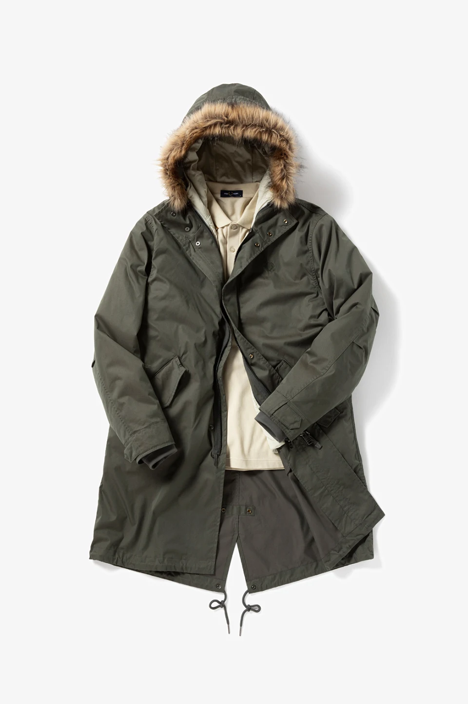 Yos】フレッドペリー モッズコート ユニオンジャック カーキM FRED