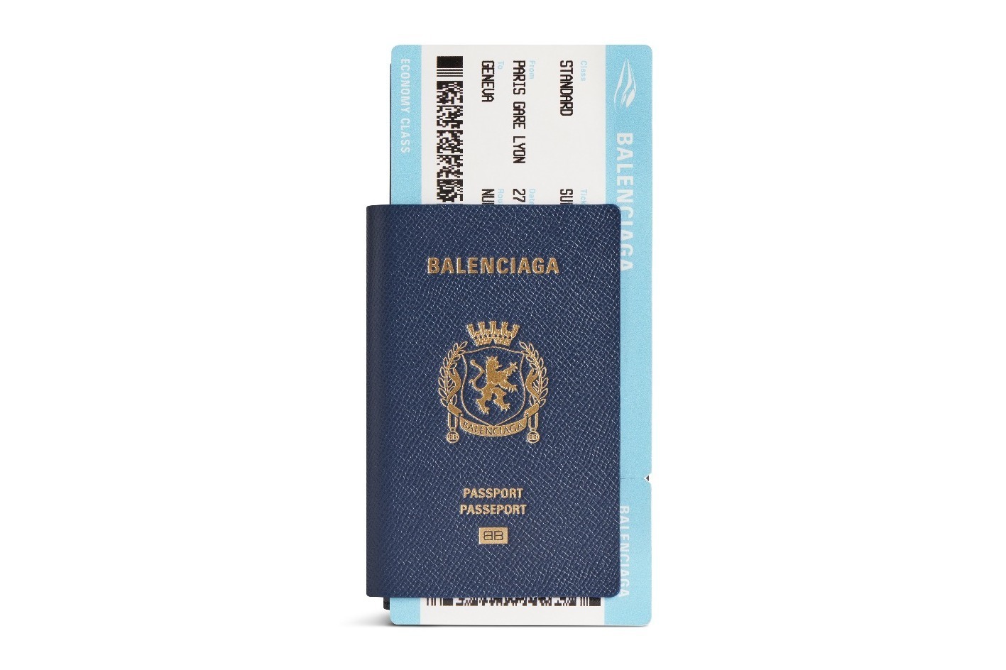 バレンシアガのメンズ財布、航空券を挟んだ“パスポート”モチーフの長