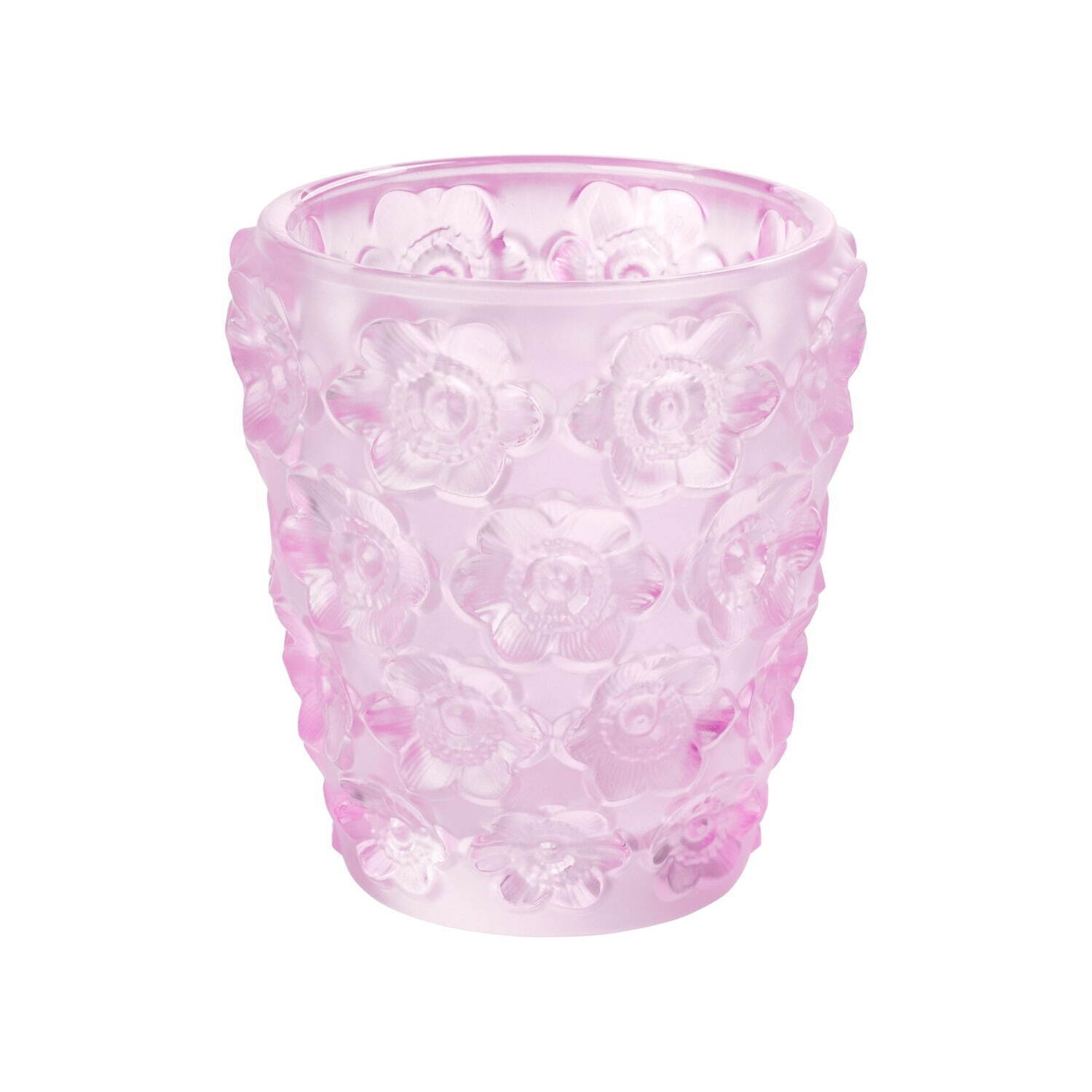 ラリックの“シダ”が渦巻くフラワーベースや“パンダ”オブジェ、ローズ色