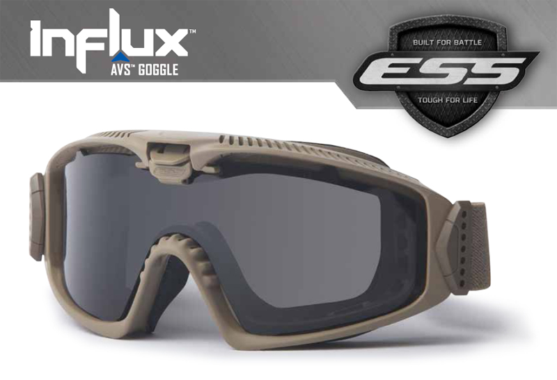 ESS 調整可能な換気システム(AVS)TMを採用した防曇ゴーグル・INFLUX