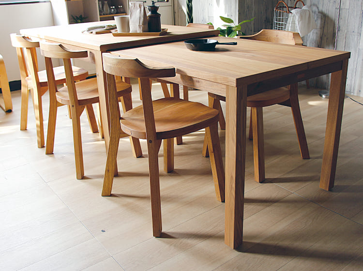 ダイニング7点セット Aki(アキ) 幅130/216cm｜北欧・ヴィンテージ