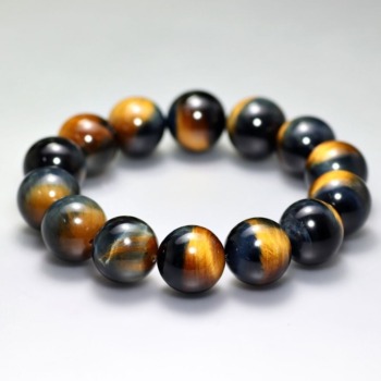 高品質++]バイカラータイガーアイブレスレット（約16mm大玉） - 埼玉県