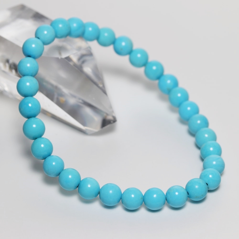 高品質++]スリーピングビューティー鉱山産ターコイズブレスレット（約