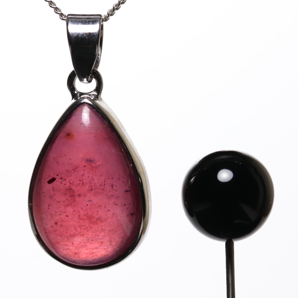 インド産]宝石質ルビーペンダントトップ（シルバー925） - 埼玉県吉川