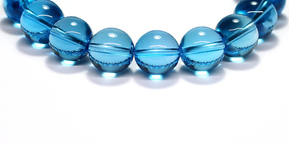 トップクォリティ]ブルートパーズブレスレット（約11.5mm玉） - 埼玉県