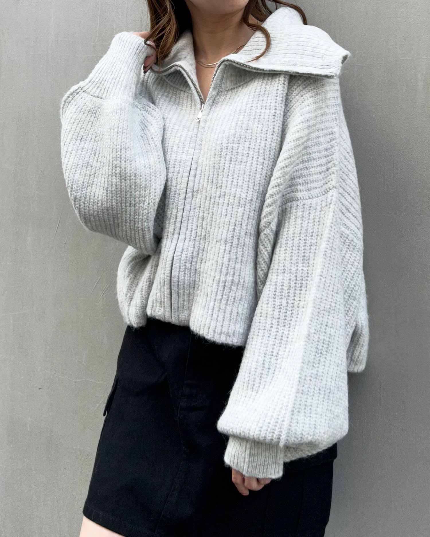 ジップアップ片畦ニットカーディガン｜INGNI(イング) 公式通販｜INGNI