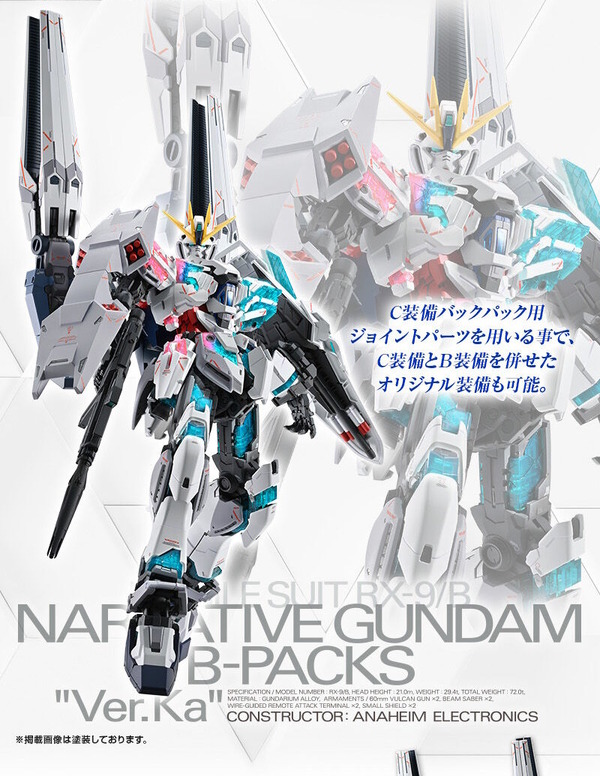 新作ガンプラ「MG ナラティブガンダム B装備 Ver.Ka」特集ページが