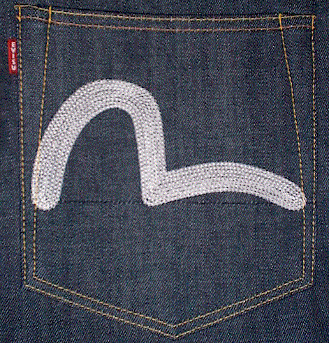 2001No.2ジーンズ刺繍カモメマークレギュラーフィットエヴィス(エビス