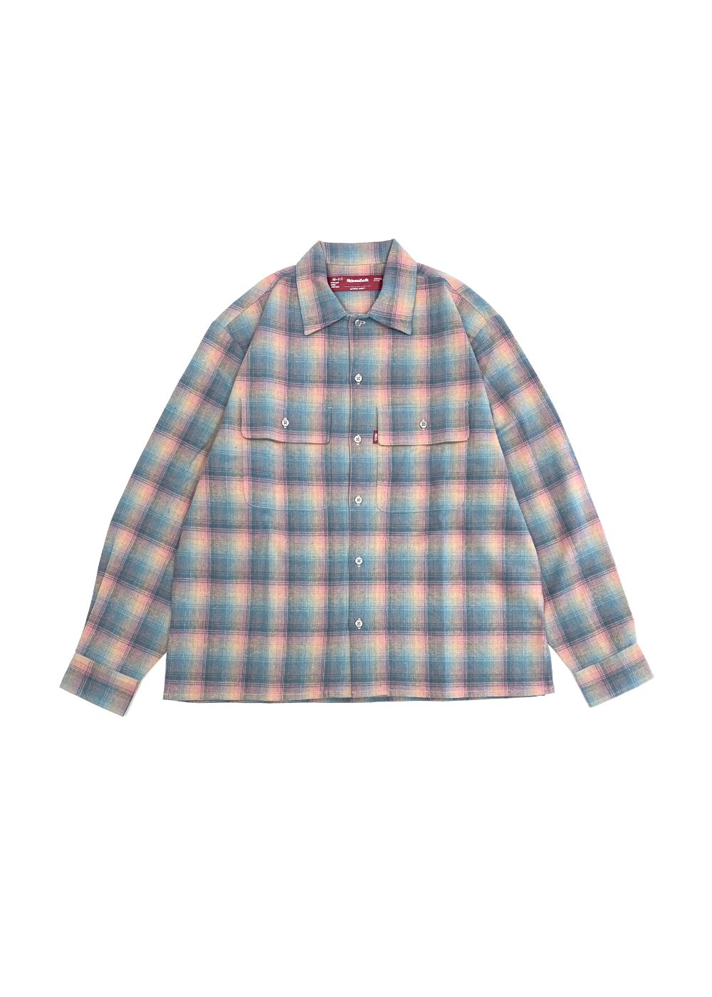 HIDE AND SEEK - Flannel Check L/S Shirt (SAX) / ネル チェック