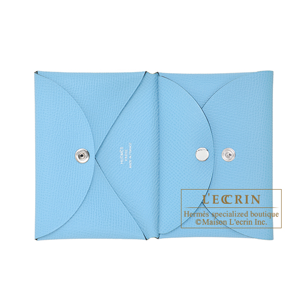 エルメス カルヴィ デュオ セレスト ヴォーエプソン シルバー金具