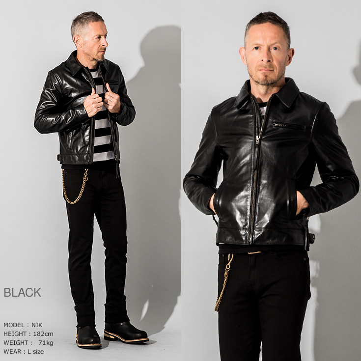 Liugoo Leathers 本革 トラッカージャケット メンズ リューグー