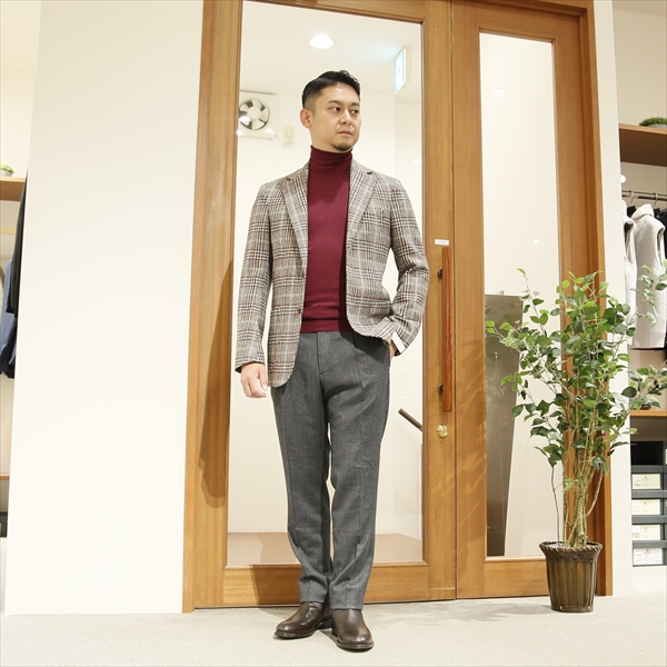 De Petrillo デ ペトリロ [秋冬] ウールライトツイード グレンチェック