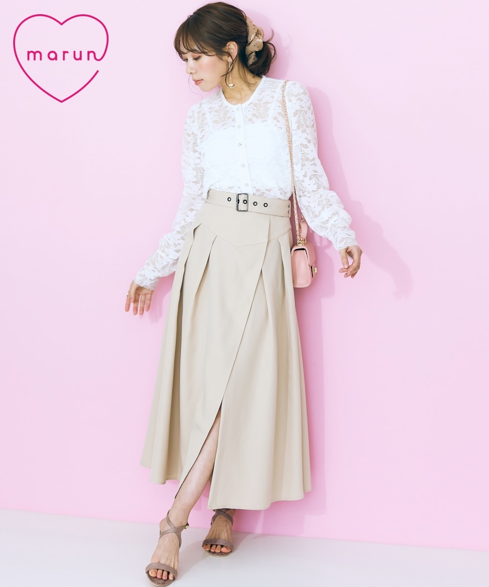 大きいサイズ＞ラップスカート marun 通販【ニッセン】