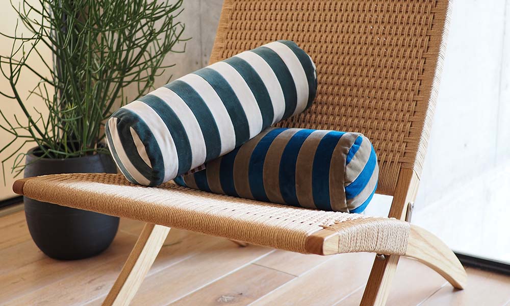 ベルベットクッション スキ 40×40cm #2 / マルチChristina Lundsteen