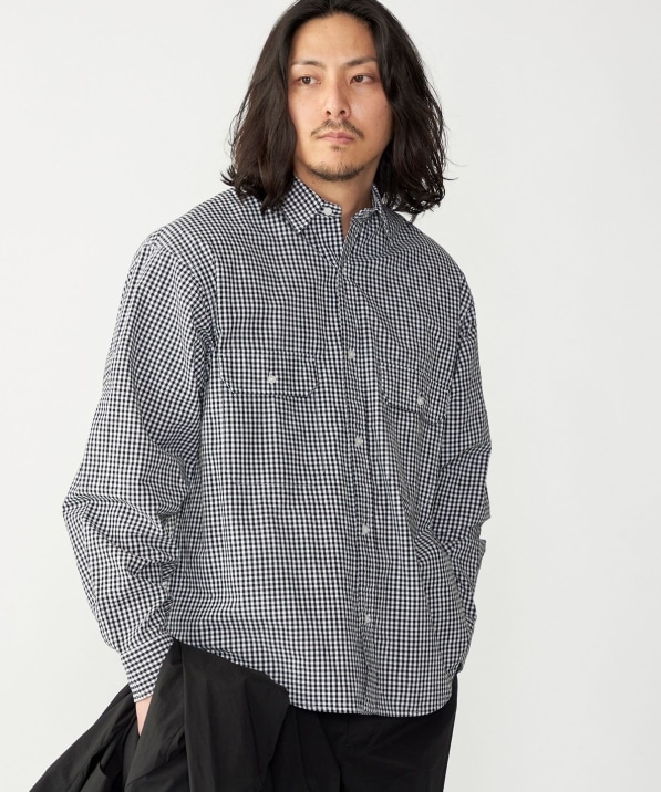 SHIPS: Wポケット ウォッシュド タイプライター 長袖 シャツ