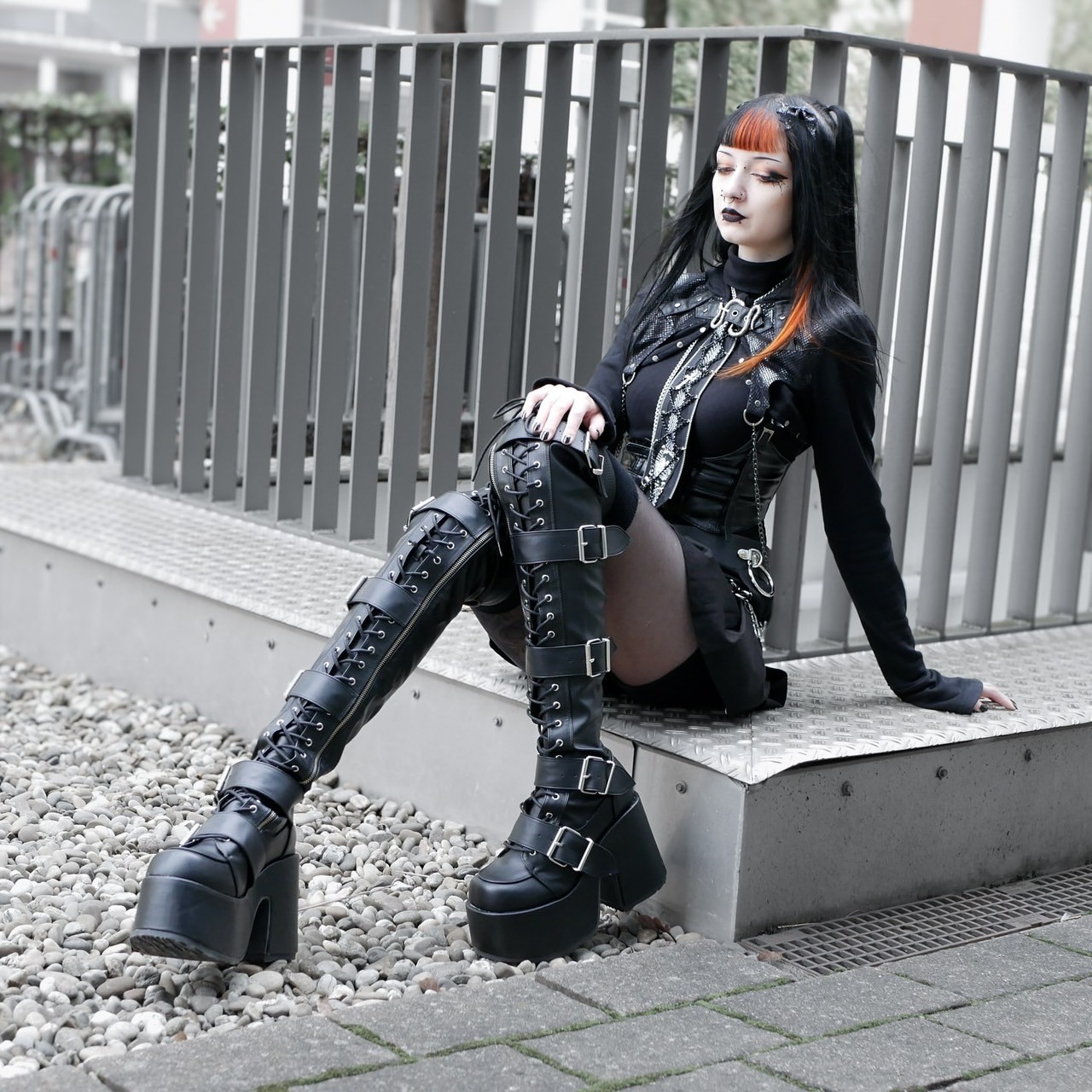 取り寄せ]CAMEL-305 / ニーハイブーツ【DEMONIA】 | Spider Rock Web