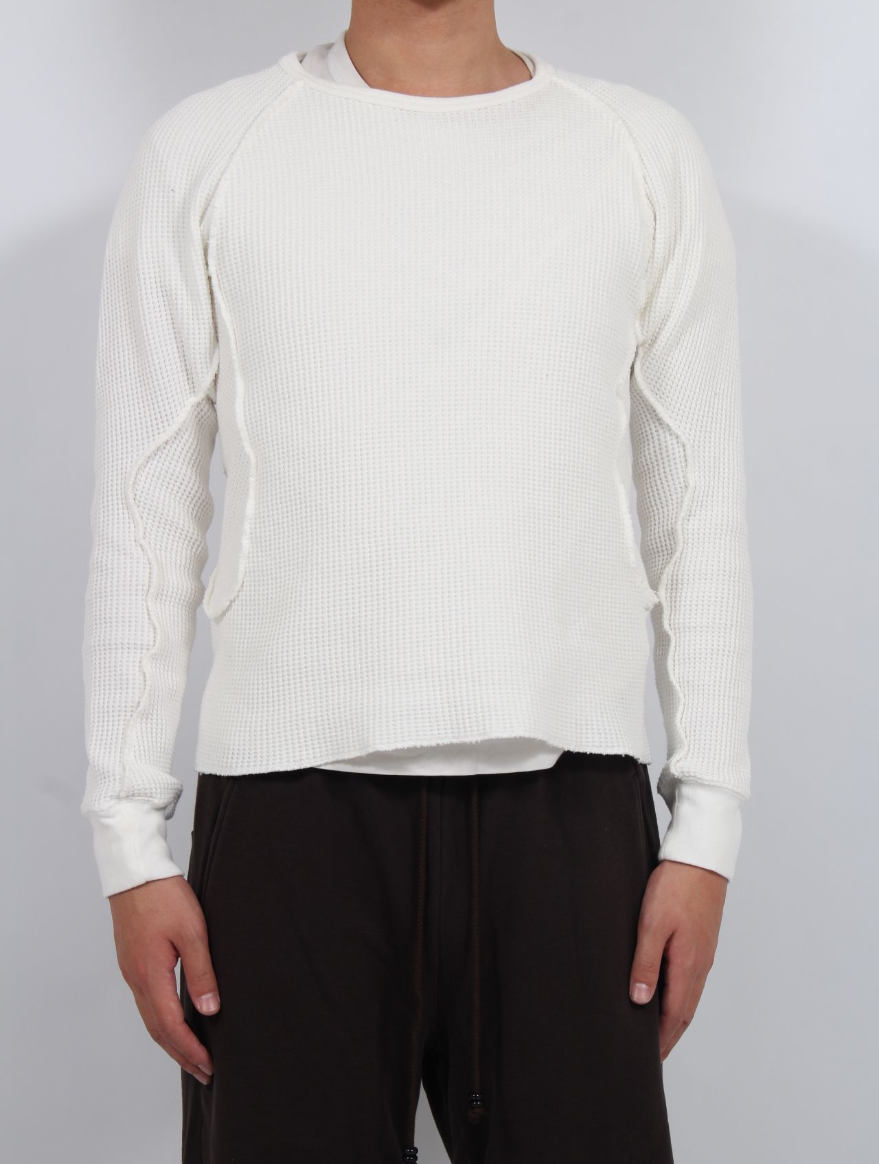 NVRFRGT - 【25SS】ワッフル サーマル ロングスリーブ 長袖 Tシャツ