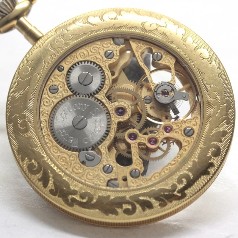 正美堂オリジナルウォッチ/懐中時計/ゴールドカラースケルトン