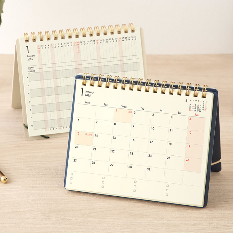 カレンダー 2026年 ミドリ 卓上カレンダー デスクカレンダー プラス