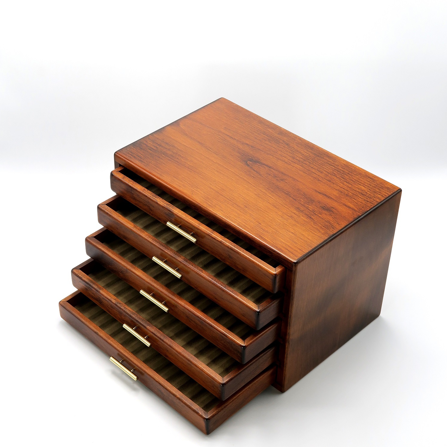 万年筆箱60 [筆記具,60本入れ,ペン皿,引出し,5段]