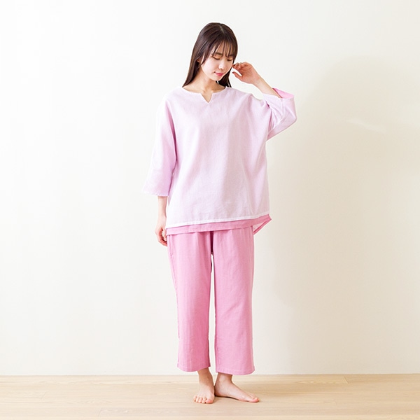 和晒（わさらし） 2枚重ねガーゼパジャマ レディース: パジャマ｜東洋