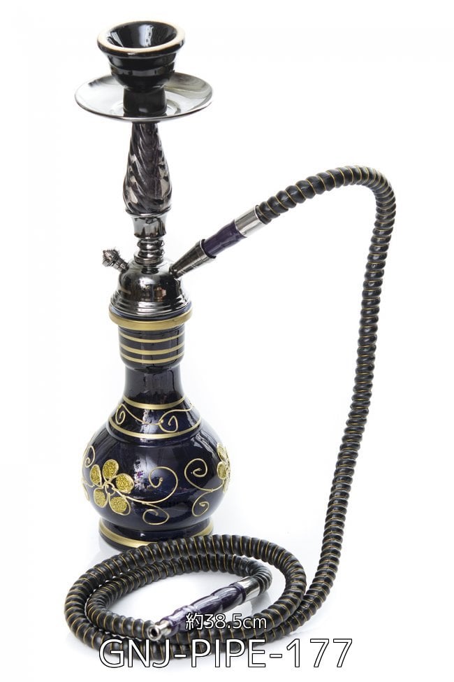 初めてのシーシャセット〕シーシャ（水タバコ）黒【約38.5cm