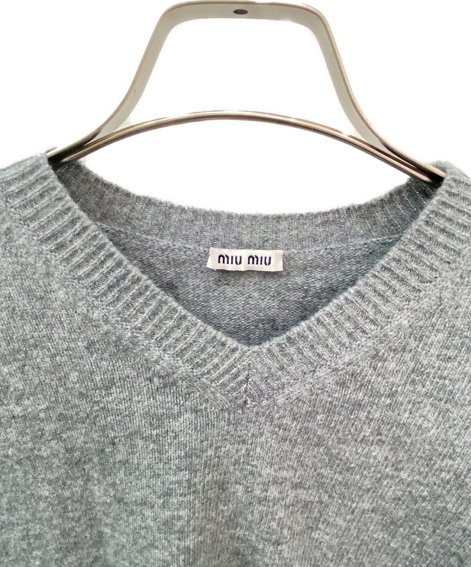 中古・古着通販】MIU MIU (ミュウミュウ) カットオフショート丈ニット