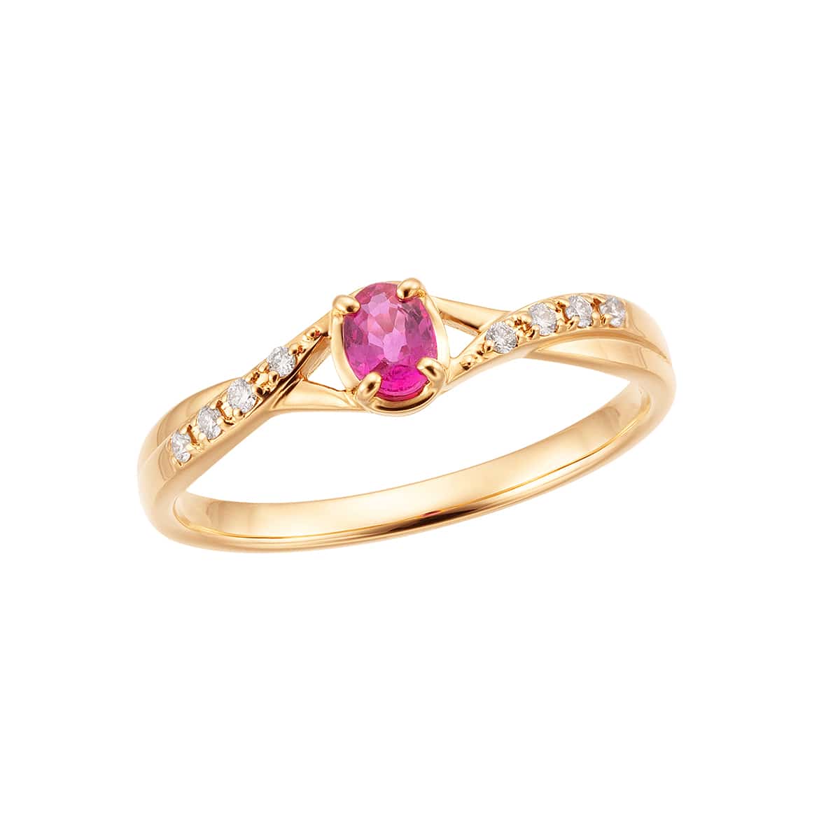 K18イエローゴールドルビーリング(RFR919-002)|TSUTSUMI（ジュエリー