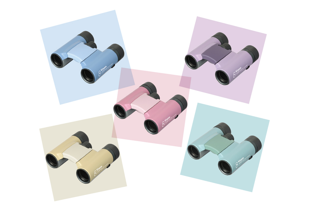 5パターンのボディカラー。コンパクトな倍率8倍の双眼鏡「アリーナH+ 8