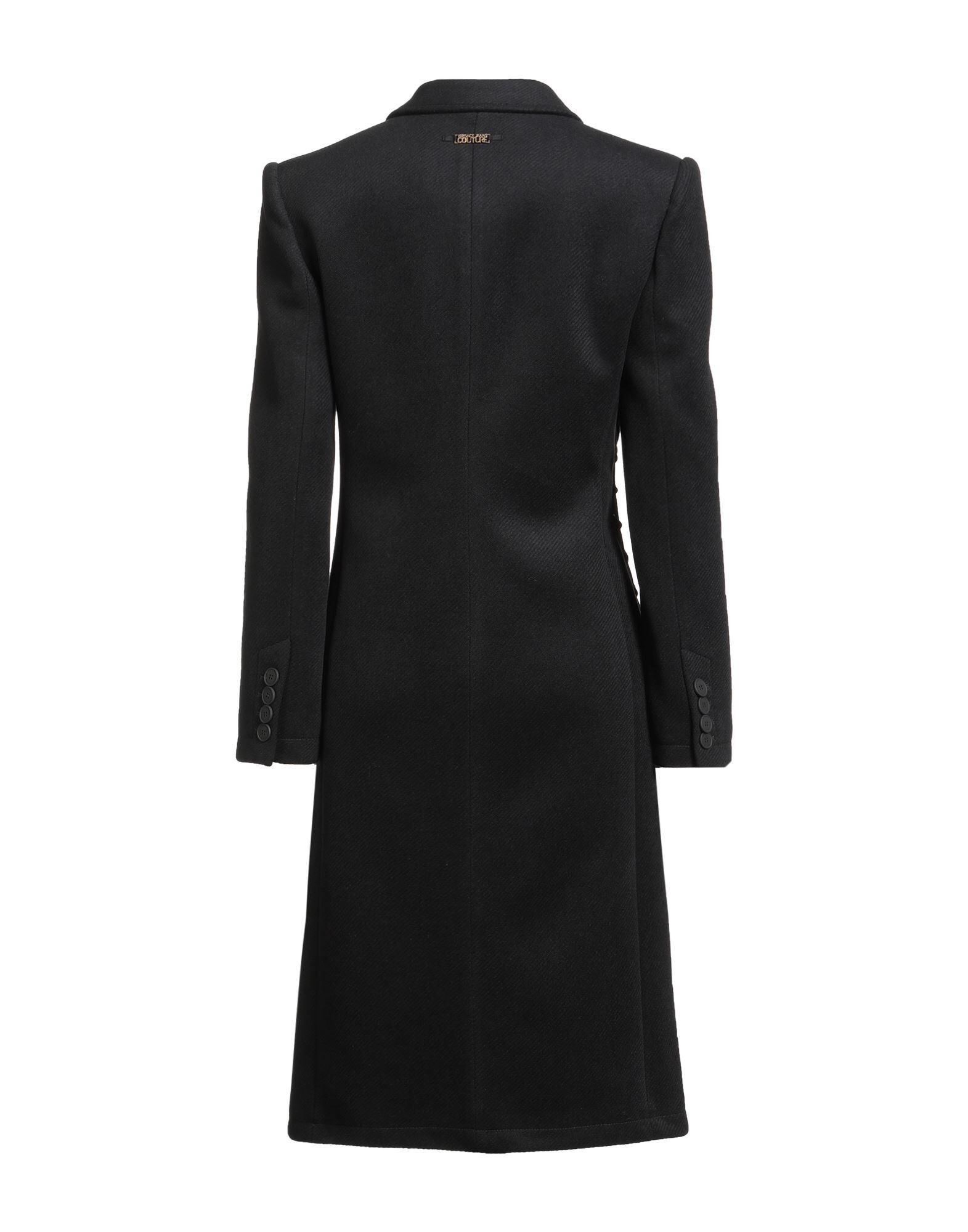 VERSACE JEANS COUTURE Coats & Jackets | Black Women's Coat | YOOX