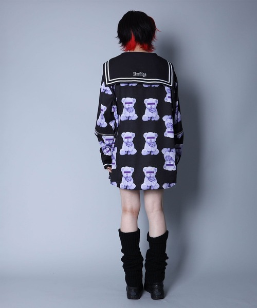 Amilige（アミリージュ） ブラウス シャツ PSYCHO PASS総柄セーラー