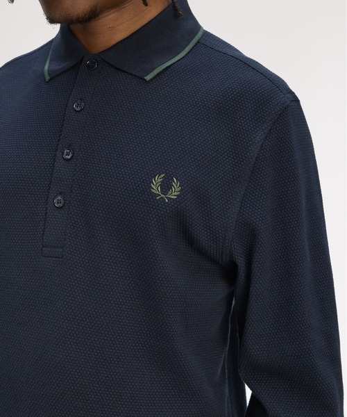 FRED PERRY（フレッドペリー） ポロシャツ Textured Long Sleeve Polo