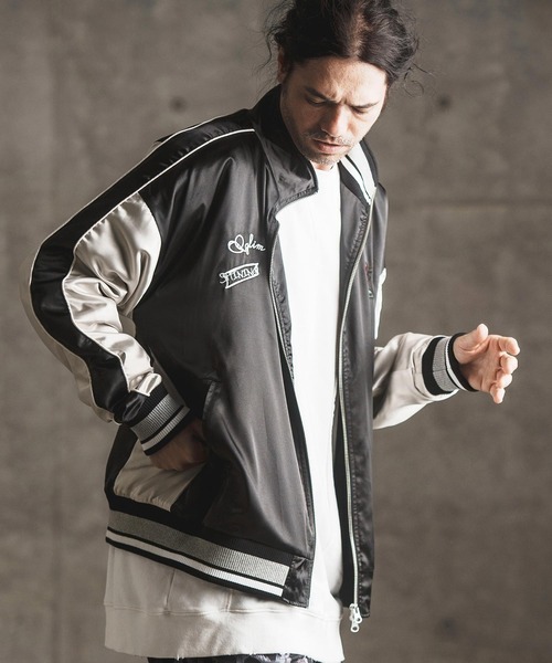 GLIMCLAP スカジャン mj9734- Stand collar souvenir jacket