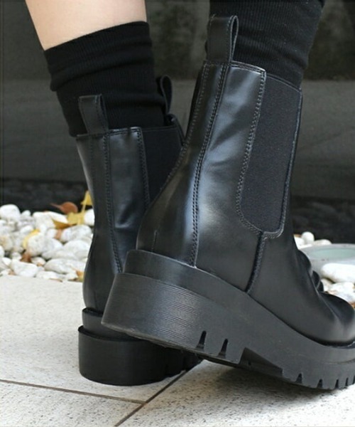 A.I ブーツ 盛れるサイドゴアショートブーツ レディース : ZOZOTOWN