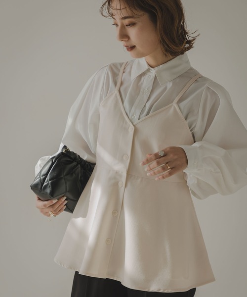 rectangle（レクタングル） キャミソール ペプラムフレアキャミソール