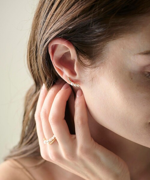 ete bijoux（エテ ビジュー） ピアス K18YG スケール パール