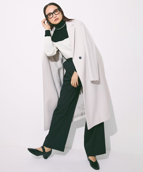 ICB（アイシービー） コート チェスターコート ウールカシミヤメルトン