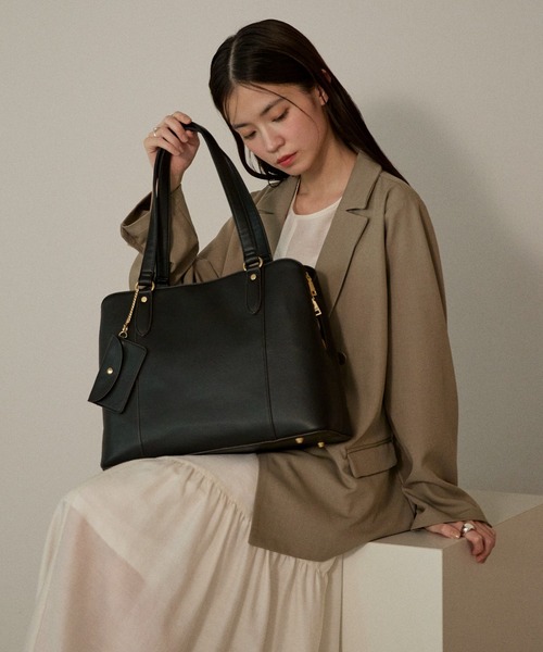 russet（ラシット） ワンポイントトートバッグ - ブラック レディース