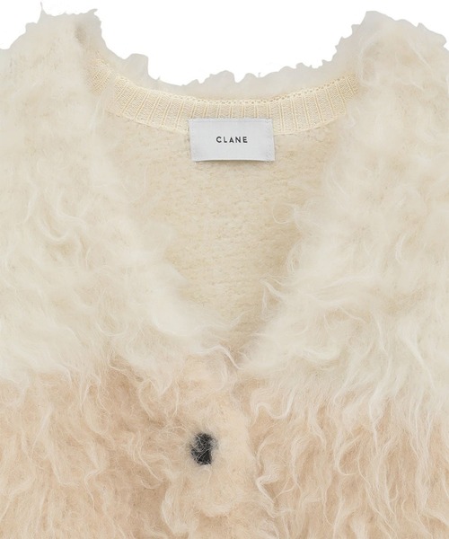 CLANE（クラネ） カーディガン 「CLANE/クラネ」BI COLOR SHAGGY KNIT