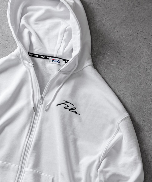 FILA（フィラ） パーカー 「別注」 ワンポイント ロゴ 刺繍 裏毛 長袖
