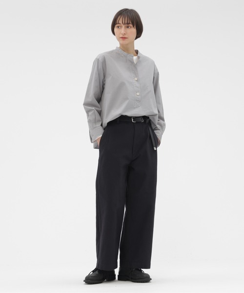 MHL.（エムエイチエル） ブラウス シャツ COMPACT COTTON POPLIN SHIRT