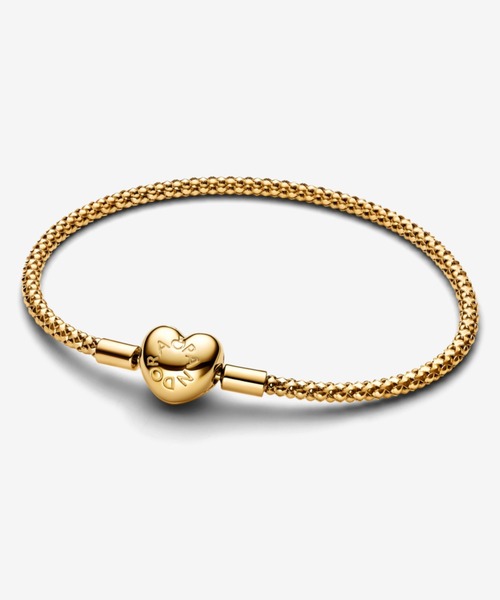 PANDORA（パンドラ） ブレスレット ハート クラスプ スタッディド